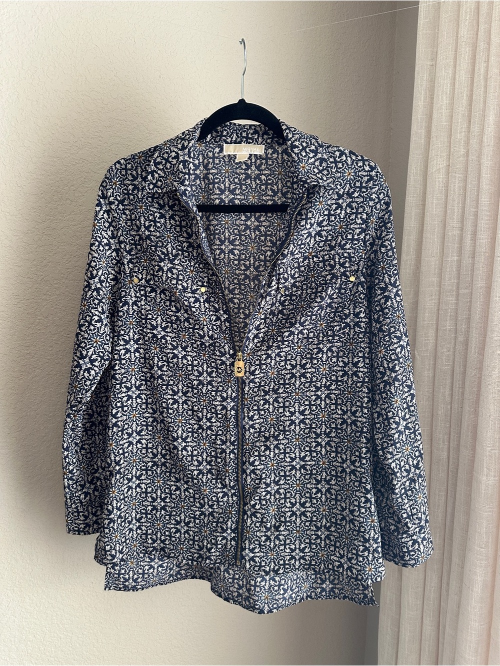 Michael Kors Zip Front Blouse